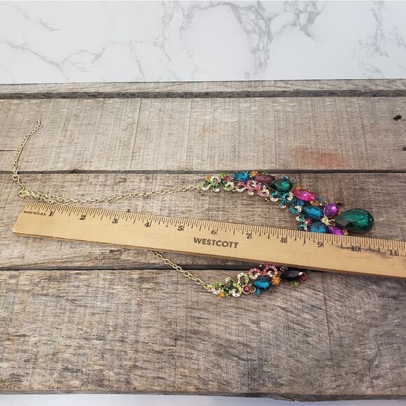 DRAMATIC STATEMENT NECKLACE & EARRINGS SET Costume Jewelry Prom Formal - Picture 8 of 12